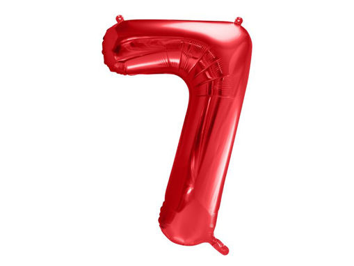Picture of FOIL BALLOON NUMBER 7 RED 34 INCH